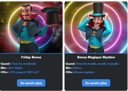 Bonus Magique Mystere de Betzino casino