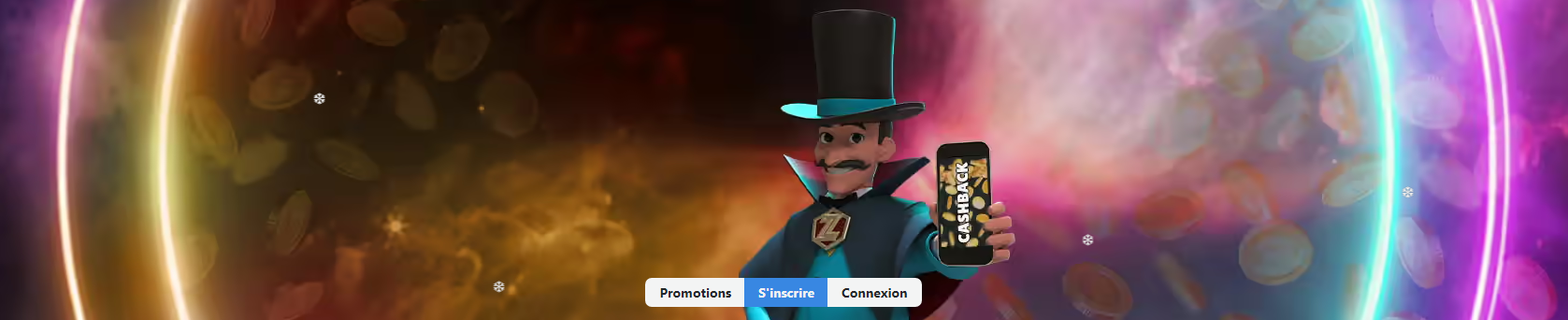 Interface du site Betzino casino montrant les catégories de jeux et les promotions en vedette